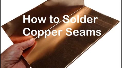 how to solder copper sheet metal|can you solder copper together.